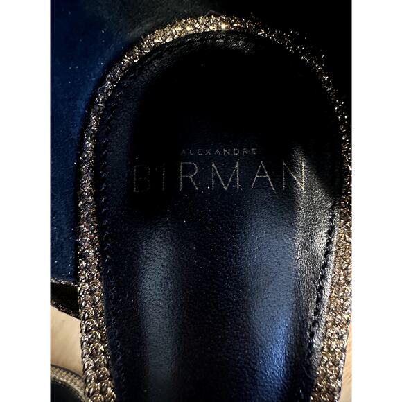 Alexandre Birman Vicky 60 Metallic Gold Bronze Glitter Knotted Sandal 38 - Picture 9 of 11